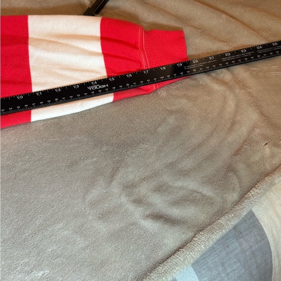 Aerie Oversized Prep Rally Rugby Shirt Red White Stripe Y2K Aesthetic Small - Picture 10 of 12